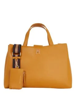 TOMMY HILFIGER ΓΥΝΑΙΚΕΙΑ ΤΣΑΝΤΑ ΜΕ ΑΝΑΓΛΥΦΗ ΥΦΗ Πορτοκαλί