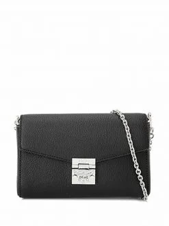 MCM CLUTCH MILLIE PARK AVENUE FLAP CROSS Μαύρο