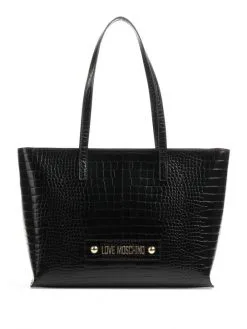 LOVE MOSCHINO ΓΥΝΑΙΚΕΙΑ ΤΣΑΝΤΑ ΜΕ ΚΡΟΚΟ ΣΧΕΔΙΟ Καφέ