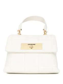 LOVE MOSCHINO ΓΥΝΑΙΚΕΙΑ ΤΣΑΝΤΑ ΚΑΠΙΤΟΝΕ Λευκό