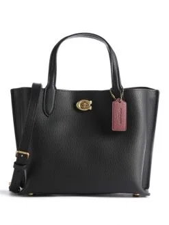 COACH ΔΕΡΜΑΤΙΝΗ ΤΣΑΝΤΑ ΧΕΙΡΟΣ Μαύρο