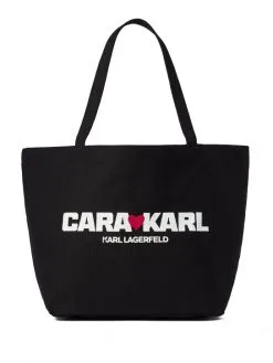 KARL LAGERFELD ΤΣΑΝΤΑ ΩΜΟΥ ΜΕ ΛΟΓΟΤΥΠΟ Μαύρο