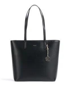 DKNY ΔΕΡΜΑΤΙΝ ΤΣΑΝΤΑ ΩΜΟΥ BRYANT Μαύρο