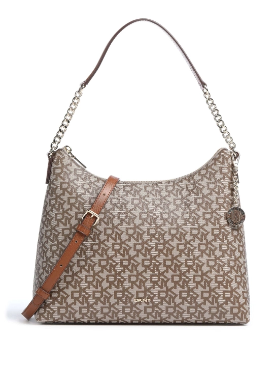 DKNY ΤΣΑΝΤΑ ΩΜΟΥ ΜΕ ΜΟΝΟΓΡΑΜΜΑ BRYANT Καφέ 1 DKNY ΤΣΑΝΤΑ ΩΜΟΥ ΜΕ ΜΟΝΟΓΡΑΜΜΑ BRYANT Καφέ