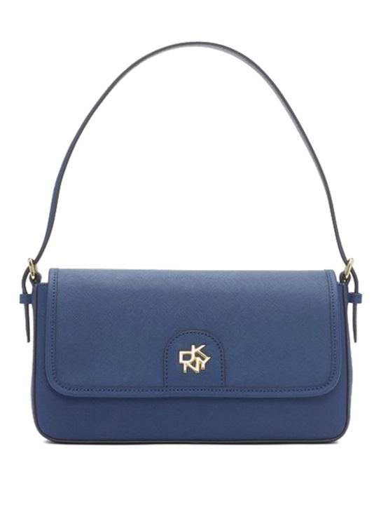 DKNY ΔΕΡΜΑΤΙΝΗ ΤΣΑΝΤΑ ΩΜΟΥ CAROL Μπλέ Ραφ 1 DKNY ΔΕΡΜΑΤΙΝΗ ΤΣΑΝΤΑ ΩΜΟΥ CAROL Μπλέ Ραφ