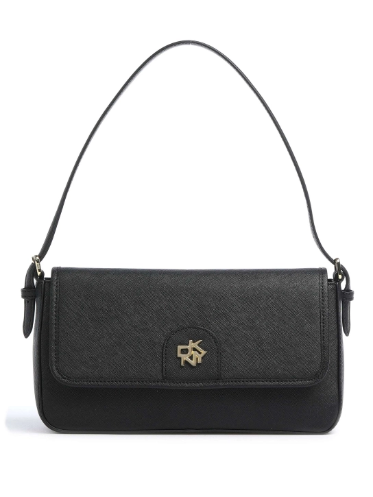 DKNY ΔΕΡΜΑΤΙΝΗ ΤΣΑΝΤΑ ΩΜΟΥ CAROL Μαύρο 1 DKNY ΔΕΡΜΑΤΙΝΗ ΤΣΑΝΤΑ ΩΜΟΥ CAROL Μαύρο