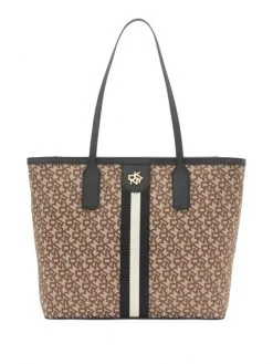 DKNY ΤΣΑΝΤΑ ΩΜΟΥ ΜΕ ΜΟΝΟΓΡΑΜΜΑ CAROL Καφέ