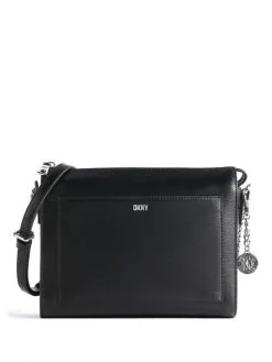 DKNY ΔΕΡΜΑΤΙΝΗ ΤΣΑΝΤΑ ΩΜΟΥ Μαύρο