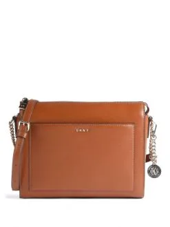 DKNY ΔΕΡΜΑΤΙΝΗ ΤΣΑΝΤΑ ΩΜΟΥ Καφέ