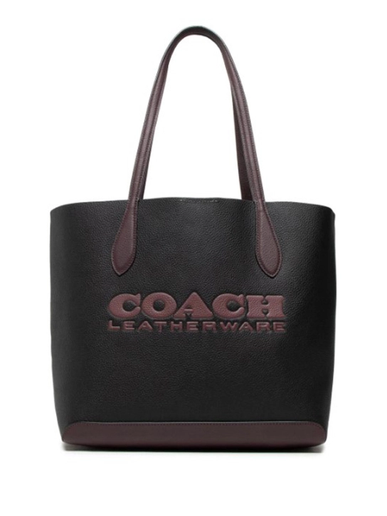 COACH ΔΕΡΜΑΤΙΝΗ ΤΣΑΝΤΑ ΩΜΟΥ ΜΕ ΛΟΓΟΤΥΠΟ Μαύρο 1 COACH ΔΕΡΜΑΤΙΝΗ ΤΣΑΝΤΑ ΩΜΟΥ ΜΕ ΛΟΓΟΤΥΠΟ Μαύρο