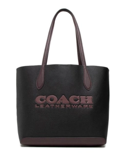 COACH ΔΕΡΜΑΤΙΝΗ ΤΣΑΝΤΑ ΩΜΟΥ ΜΕ ΛΟΓΟΤΥΠΟ Μαύρο 4 COACH ΔΕΡΜΑΤΙΝΗ ΤΣΑΝΤΑ ΩΜΟΥ ΜΕ ΛΟΓΟΤΥΠΟ Μαύρο - Image 4