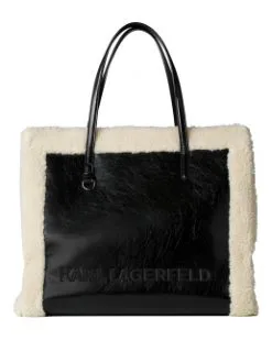 KARL LAGERFELD ΤΣΑΝΤΑ ΩΜΟΥ ΜΕ FAUX FUR Μαύρο -ΓΥΝΑΙΚΕΙΕΣ ΤΣΑΝΤΕΣ Κατάστημα πωλήσεων 10 505