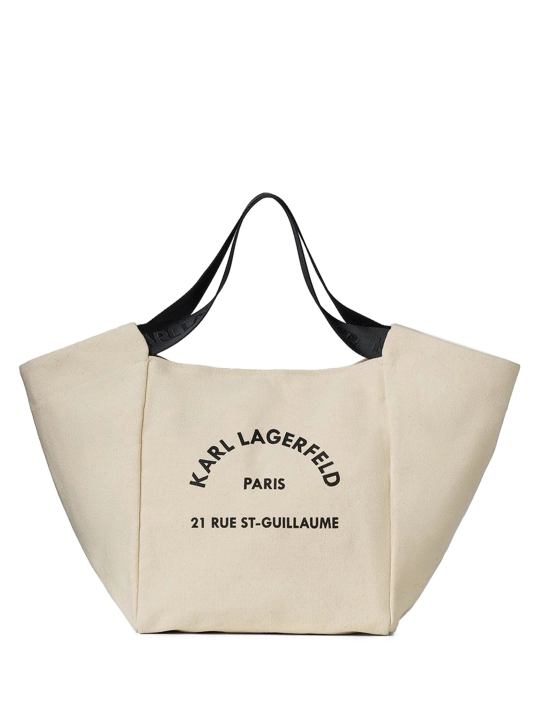 KARL LAGERFELD ΤΣΑΝΤΑ ΧΕΙΡΟΣ RUE ST-GUILLAUME CANVAS SHOPPER Μπεζ 1 KARL LAGERFELD ΤΣΑΝΤΑ ΧΕΙΡΟΣ RUE ST-GUILLAUME CANVAS SHOPPER Μπεζ