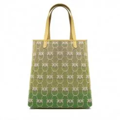PINKO ΤΣΑΝΤΑ SHOPPING LOGOMANIA Πράσινο