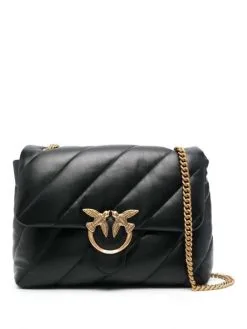 PINKO ΚΑΠΙΤΟΝΕ ΤΣΑΝΤΑ ΩΜΟΥ BIG LOVE Μαύρο