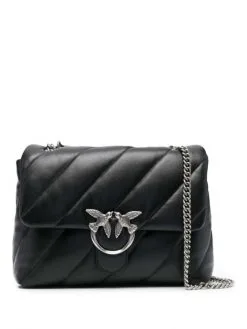 PINKO ΚΑΠΙΤΟΝΕ ΤΣΑΝΤΑ ΩΜΟΥ BIG LOVE Μαύρο