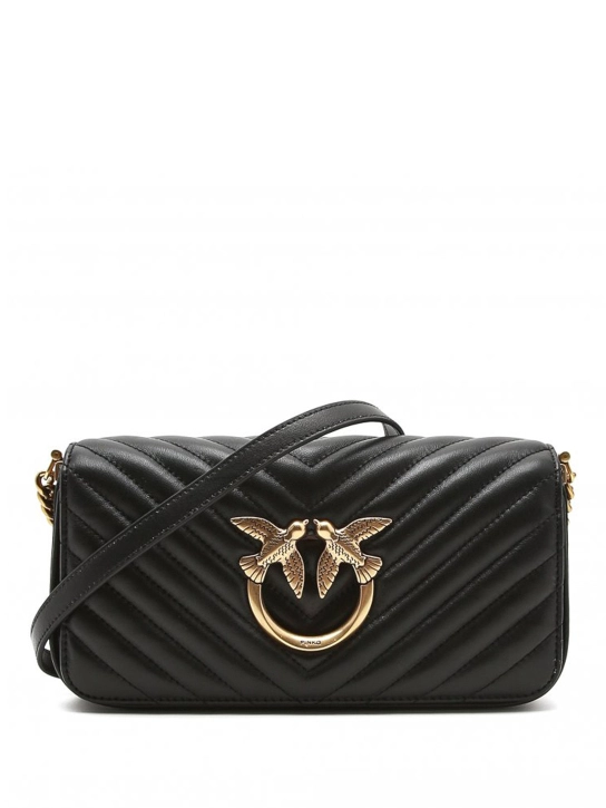 PINKO ΚΑΠΙΤΟΝΕ ΤΣΑΝΤΑ ΩΜΟΥ MINI LOVE Μαύρο 1 PINKO ΚΑΠΙΤΟΝΕ ΤΣΑΝΤΑ ΩΜΟΥ MINI LOVE Μαύρο