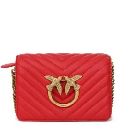 PINKO ΔΕΡΜΑΤΙΝΟ ΚΑΠΙΤΟΝΕ ΤΣΑΝΤΑΚΙ ΜΕ ΑΛΥΣΙΔΑ LOVE CLICK MINI