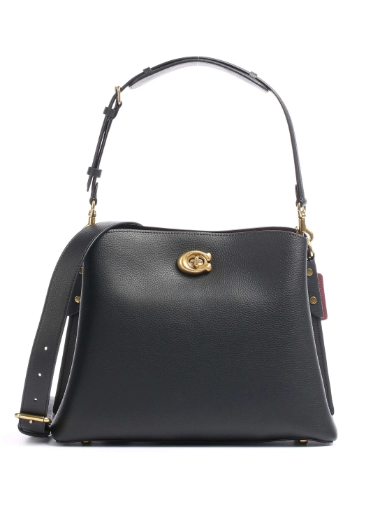 COACH ΔΕΡΜΑΤΙΝΗ ΤΣΑΝΤΑ ΩΜΟΥ Μαύρο 1 COACH ΔΕΡΜΑΤΙΝΗ ΤΣΑΝΤΑ ΩΜΟΥ Μαύρο