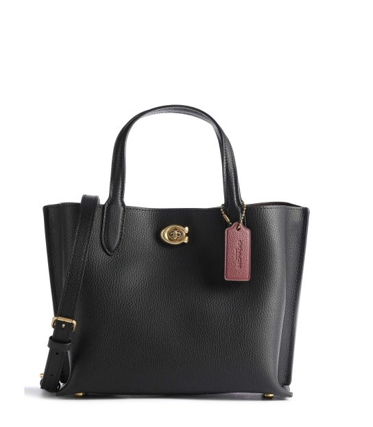 COACH ΔΕΡΜΑΤΙΝΗ ΤΣΑΝΤΑ ΩΜΟΥ Μαύρο 1 COACH ΔΕΡΜΑΤΙΝΗ ΤΣΑΝΤΑ ΩΜΟΥ Μαύρο