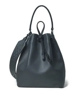 CALLISTA CRAFTS ΔΕΡΜΑΤΙΝΗ BUCKET BAG Γκρι