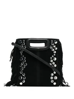 MAJE ΣΤΑΥΡΩΤΗ ΤΣΑΝΤΑ ΜΕ STUDS ΚΑΙ ΚΡΟΣΣΙΑ Μαύρο