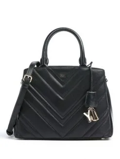 DKNY ΔΕΡΜΑΤΙΝΗ ΤΣΑΝΤΑ ΧΕΙΡΟΣ PAIGE Μαύρο