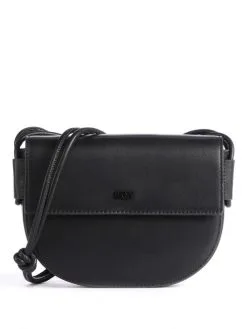 DKNY ΔΕΡΜΑΤΙΝΗ ΣΤΑΥΡΩΤΗ ΤΣΑΝΤΑ KIERA Μαύρο