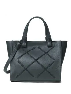 CALLISTA CRAFTS ΔΕΡΜΑΤΙΝΗ ΤΣΑΥΡΩΤΗ ΤΣΑΝΤΑ Γκρι