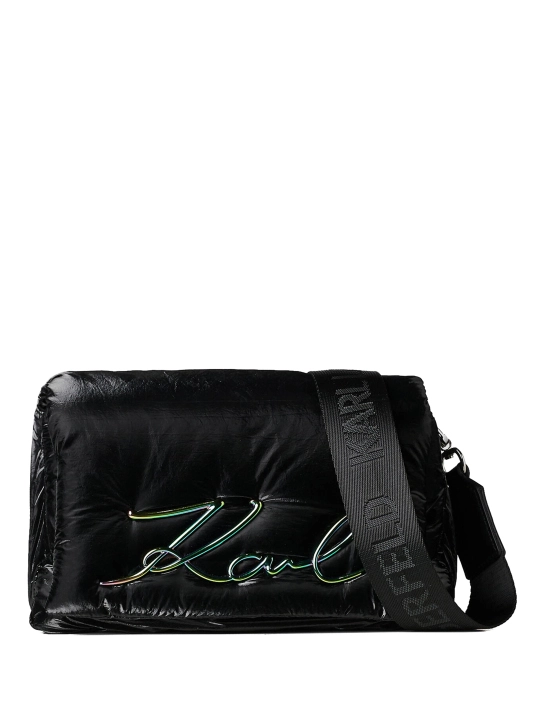 KARL LAGERFELD ΣΤΑΥΡΩΤΗ ΤΣΑΝΤΑ ΜΕ ΛΟΓΟΤΥΠΟ Μαύρο 1 KARL LAGERFELD ΣΤΑΥΡΩΤΗ ΤΣΑΝΤΑ ΜΕ ΛΟΓΟΤΥΠΟ Μαύρο