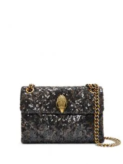 KURT GEIGER ΣΤΑΥΡΩΤΗ ΤΣΑΝΤΑ SEQUIN KENSINGTON Μαύρο