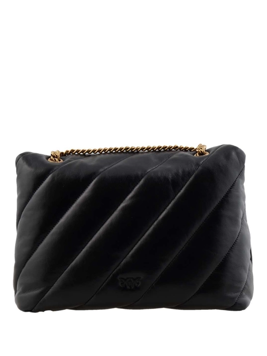 PINKO ΚΑΠΙΤΟΝΕ ΣΤΑΥΡΩΤΗ ΤΣΑΝΤΑ BIG LOVE Μαύρο 2 PINKO ΚΑΠΙΤΟΝΕ ΣΤΑΥΡΩΤΗ ΤΣΑΝΤΑ BIG LOVE Μαύρο - Image 2