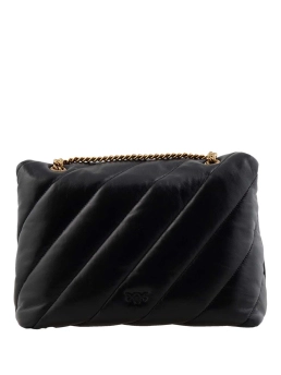 PINKO ΚΑΠΙΤΟΝΕ ΣΤΑΥΡΩΤΗ ΤΣΑΝΤΑ BIG LOVE Μαύρο 5 PINKO ΚΑΠΙΤΟΝΕ ΣΤΑΥΡΩΤΗ ΤΣΑΝΤΑ BIG LOVE Μαύρο - Image 5