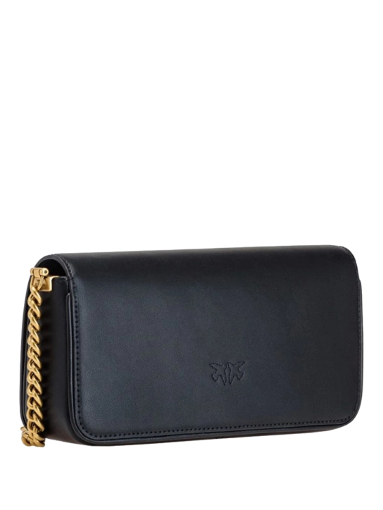 PINKO ΔΕΡΜΑΤΙΝΗ ΣΤΑΥΡΩΤΗ ΤΣΑΝΤΑ MINI LOVE Μαύρο 2 PINKO ΔΕΡΜΑΤΙΝΗ ΣΤΑΥΡΩΤΗ ΤΣΑΝΤΑ MINI LOVE Μαύρο - Image 2