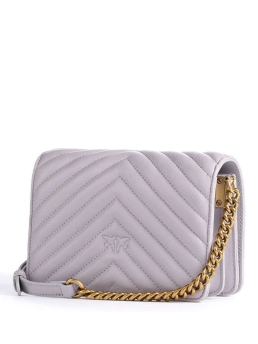 PINKO ΚΑΠΙΤΟΝΕ ΣΤΑΥΡΩΤΗ ΤΣΑΝΤΑ MINI LOVE Μωβ 6 PINKO ΚΑΠΙΤΟΝΕ ΣΤΑΥΡΩΤΗ ΤΣΑΝΤΑ MINI LOVE Μωβ - Image 6