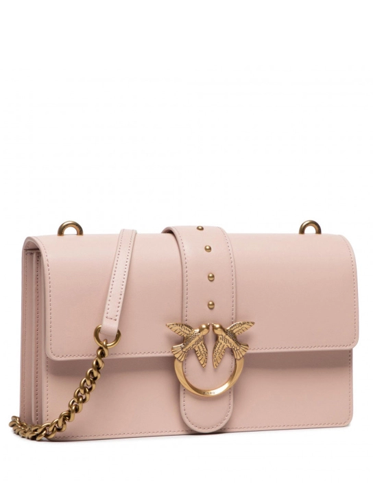 PINKO ΔΕΡΜΑΤΙΝΗ ΣΤΑΥΡΩΤΗ ΤΣΑΝΤΑ LOVE CLASSIC ICON Ροζ 2 PINKO ΔΕΡΜΑΤΙΝΗ ΣΤΑΥΡΩΤΗ ΤΣΑΝΤΑ LOVE CLASSIC ICON Ροζ - Image 2