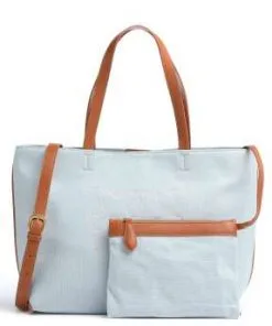 PINKO ΤΣΑΝΤΑ TOTE EVERYDAY LOGOMANIA Γαλάζιο -ΓΥΝΑΙΚΕΙΕΣ ΤΣΑΝΤΕΣ Κατάστημα πωλήσεων 20 3