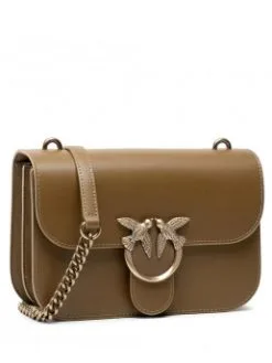 PINKO ΔΕΡΜΑΤΙΝΗ ΤΣΑΝΤΑ ΩΜΟΥ LOVE BELL Καφέ -ΓΥΝΑΙΚΕΙΕΣ ΤΣΑΝΤΕΣ Κατάστημα πωλήσεων 20 565