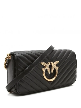 PINKO ΚΑΠΙΤΟΝΕ ΤΣΑΝΤΑ ΩΜΟΥ MINI LOVE Μαύρο 4 PINKO ΚΑΠΙΤΟΝΕ ΤΣΑΝΤΑ ΩΜΟΥ MINI LOVE Μαύρο - Image 4