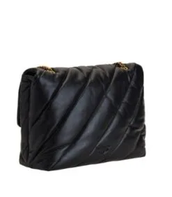 PINKO ΔΕΡΜΑΤΙΝΗ ΚΑΠΙΤΟΝΕ ΣΤΑΥΡΩΤΗ ΤΣΑΝΤΑ LOVE BIG PUFF MAXY -ΓΥΝΑΙΚΕΙΕΣ ΤΣΑΝΤΕΣ Κατάστημα πωλήσεων 20 587