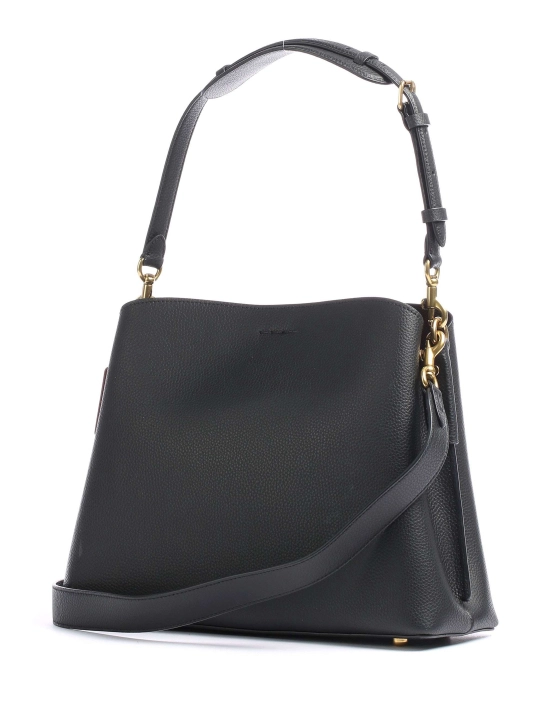 COACH ΔΕΡΜΑΤΙΝΗ ΤΣΑΝΤΑ ΩΜΟΥ Μαύρο 2 COACH ΔΕΡΜΑΤΙΝΗ ΤΣΑΝΤΑ ΩΜΟΥ Μαύρο - Image 2