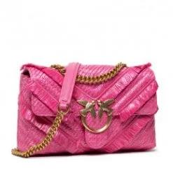 PINKO ΣΤΑΥΡΩΤΗ ΤΣΑΝΤΑ LOVE LADY PUFF FRINGE CHEVRONN Φούξια -ΓΥΝΑΙΚΕΙΕΣ ΤΣΑΝΤΕΣ Κατάστημα πωλήσεων 20 755