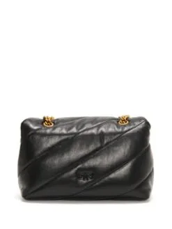 PINKO ΔΕΡΜΑΤΙΝΗ ΚΑΠΙΤΟΝΕ ΣΤΑΥΡΩΤΗ ΤΣΑΝΤΑ CLASSIC LOVE Μαύρο -ΓΥΝΑΙΚΕΙΕΣ ΤΣΑΝΤΕΣ Κατάστημα πωλήσεων 20 817