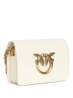 PINKO ΔΕΡΜΑΤΙΝΗ ΣΤΑΥΡΩΤΗ ΤΣΑΝΤΑ MINI LOVE Εκρού -ΓΥΝΑΙΚΕΙΕΣ ΤΣΑΝΤΕΣ Κατάστημα πωλήσεων 30 1020