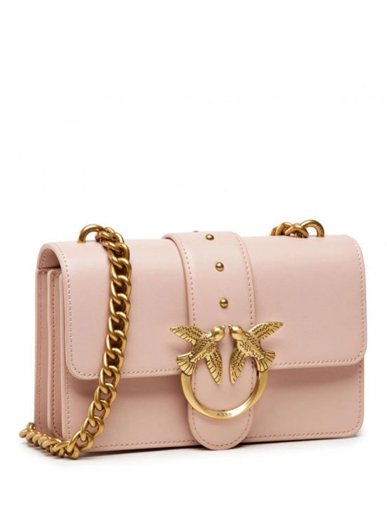 PINKO ΔΕΡΜΑΤΙΝΗ ΣΤΑΥΡΩΤΗ ΤΣΑΝΤΑ MINI LOVE Ροζ 3 PINKO ΔΕΡΜΑΤΙΝΗ ΣΤΑΥΡΩΤΗ ΤΣΑΝΤΑ MINI LOVE Ροζ - Image 3