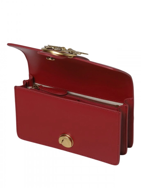 PINKO ΔΕΡΜΑΤΙΝΗ ΣΤΑΥΡΩΤΗ ΤΣΑΝΤΑ MINI LOVE Κόκκινο 3 PINKO ΔΕΡΜΑΤΙΝΗ ΣΤΑΥΡΩΤΗ ΤΣΑΝΤΑ MINI LOVE Κόκκινο - Image 3
