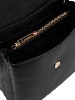 TOMMY HILFIGER ΣΑΚΙΔΙΟ ΠΛΑΤΗΣ ΜΕ ΜΟΝΟΓΡΑΜΜΑ Μαύρο 7 TOMMY HILFIGER ΣΑΚΙΔΙΟ ΠΛΑΤΗΣ ΜΕ ΜΟΝΟΓΡΑΜΜΑ Μαύρο - Image 7