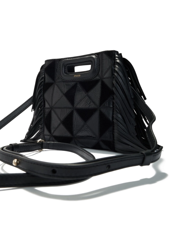 MAJE ΔΕΡΜΑΤΙΝΗ ΤΣΑΝΤΑ ΧΕΙΡΟΣ ΜΕ ΚΡΟΣΣΙΑ Μαύρο 3 MAJE ΔΕΡΜΑΤΙΝΗ ΤΣΑΝΤΑ ΧΕΙΡΟΣ ΜΕ ΚΡΟΣΣΙΑ Μαύρο - Image 3