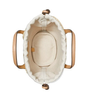 TORY BURCH ΨΑΘΙΝΗ ΤΣΑΝΤΑ ELLA MINI Μπεζ 6 TORY BURCH ΨΑΘΙΝΗ ΤΣΑΝΤΑ ELLA MINI Μπεζ - Image 6