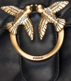 PINKO ΔΕΡΜΑΤΙΝΗ ΚΑΠΙΤΟΝΕ ΣΤΑΥΡΩΤΗ ΤΣΑΝΤΑ LOVE BIG PUFF MAXY -ΓΥΝΑΙΚΕΙΕΣ ΤΣΑΝΤΕΣ Κατάστημα πωλήσεων 30 561